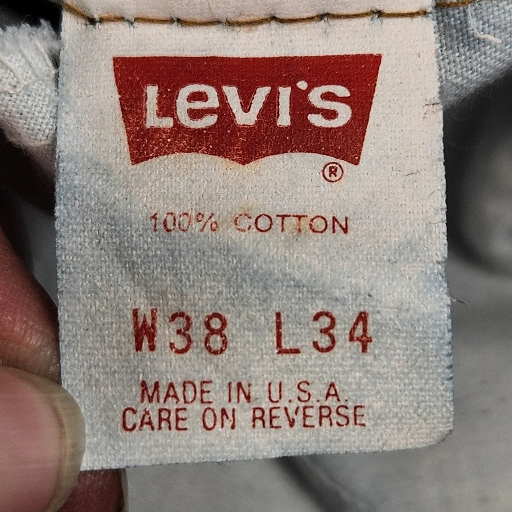 Vintage Levis 550 Jeans Mens 38x34 Made in USA Acid Wash Thrashed 40550-0209‎